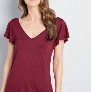 Modcloth Elegant Edit V-Neck Top✨New